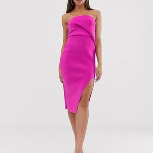 ASOS DESIGN NWT pink/fushia midi dress